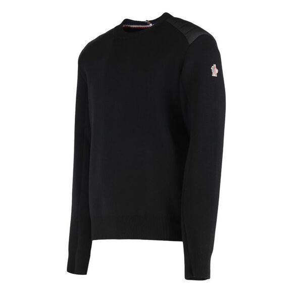 MONCLER GRENOBLE Men's Performance Technical Knit Sweater Men BLACK Sweaters & - Picture 3 of 3